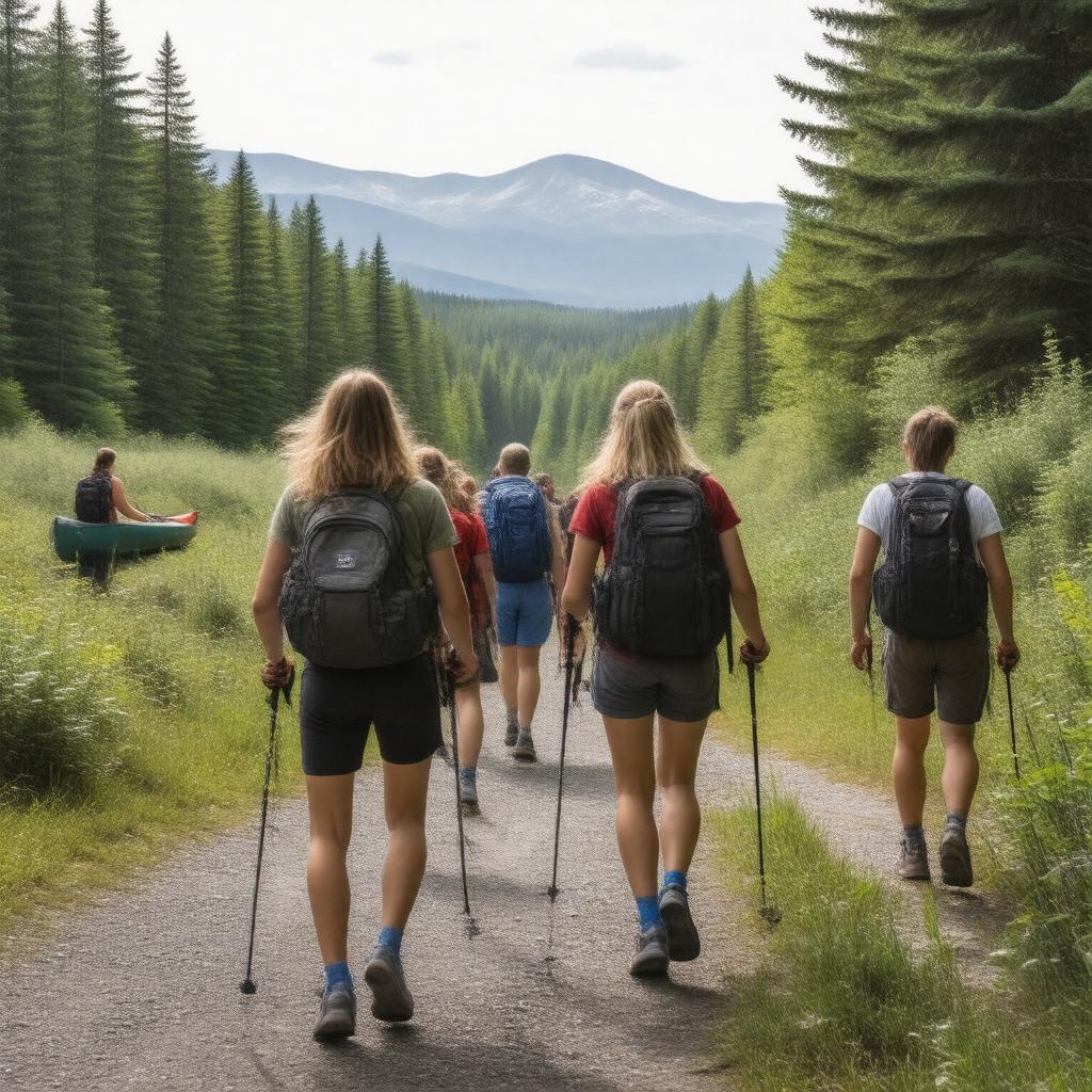 AI-created image of UMass Outing Club