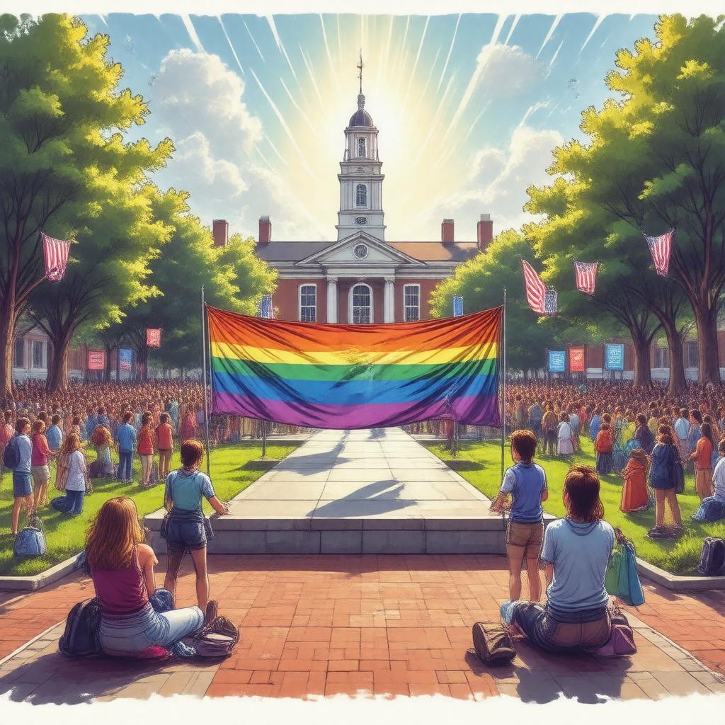 Click to view larger image AI-created image of UMass Pride Alliance
