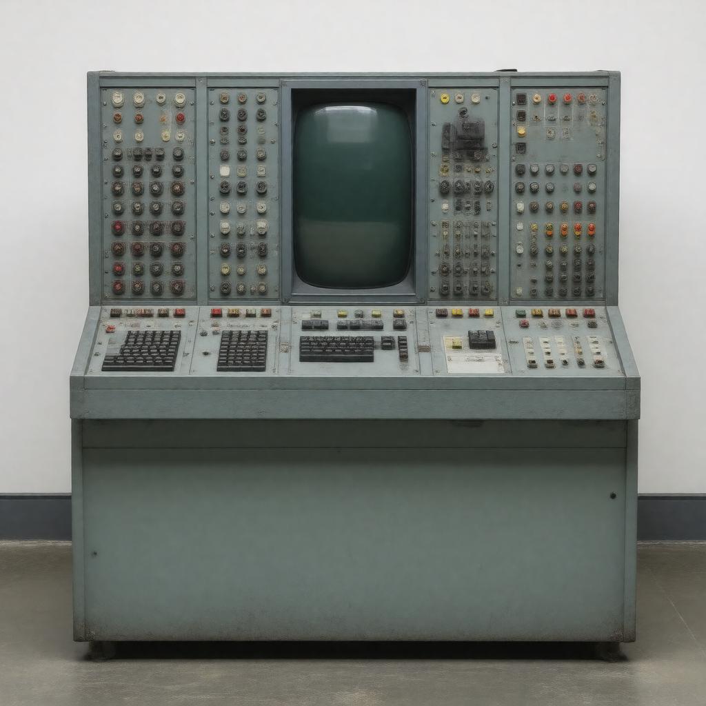 Click to view larger image AI-created image of UNIVAC I console