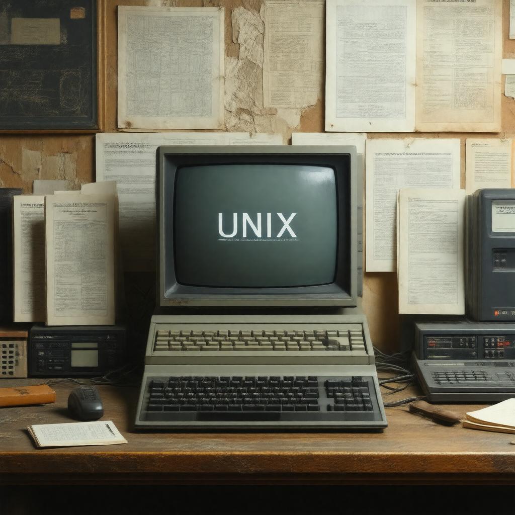 AI-created image of UNIX operating system