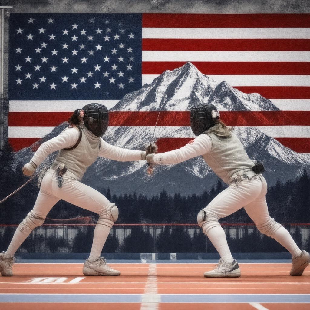 AI-created image of USA Fencing