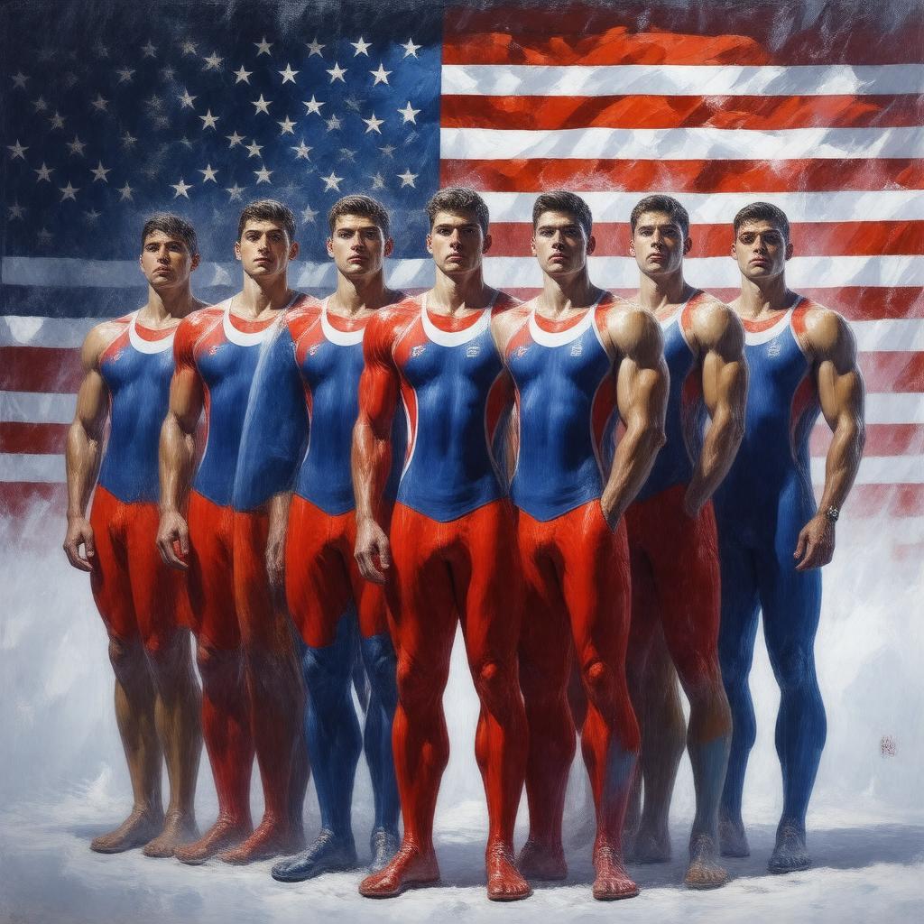 Click to view larger image AI-created image of USA swimming team