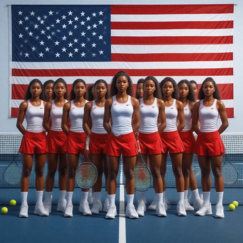 AI-created image of USA tennis team