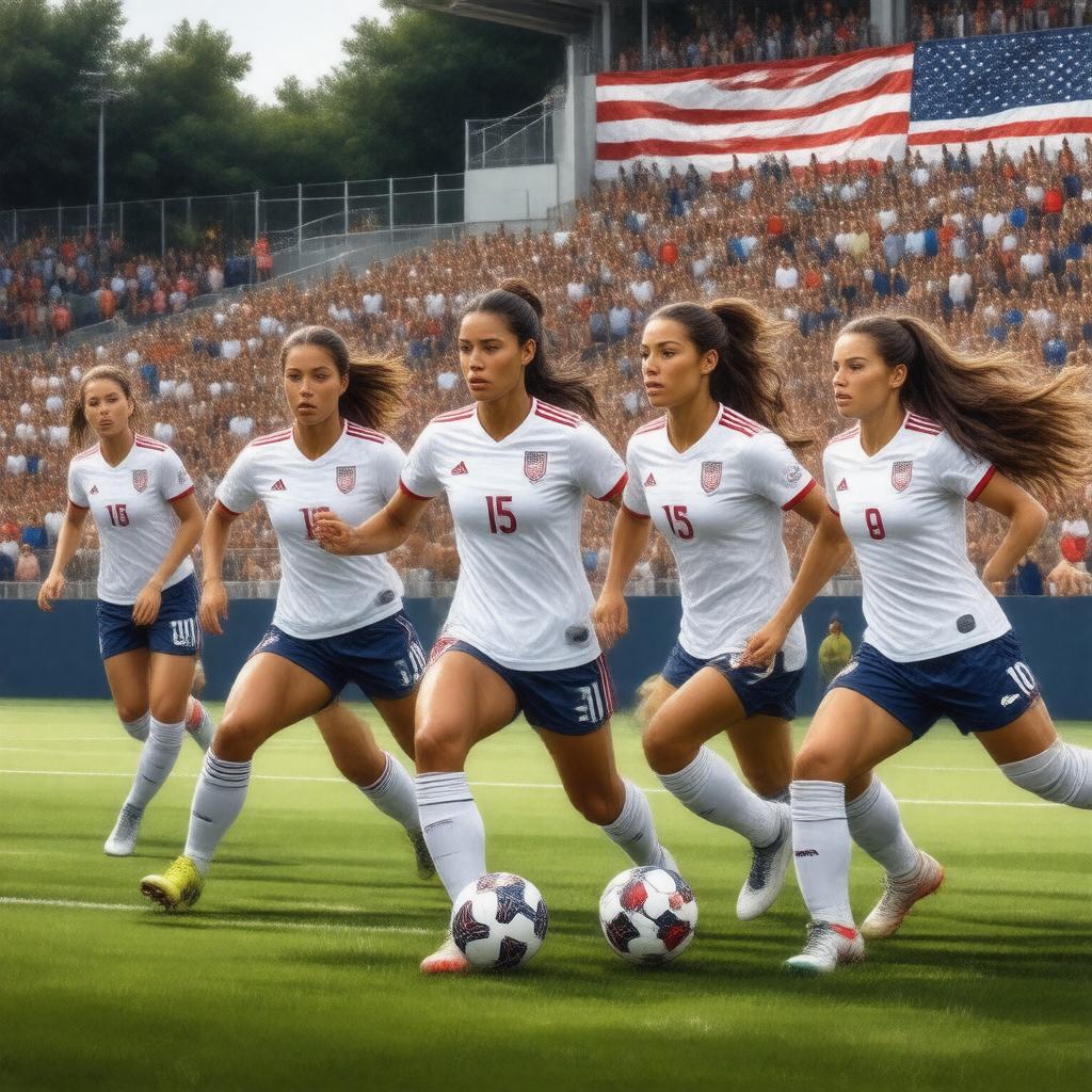 AI-created image of USA women's soccer team
