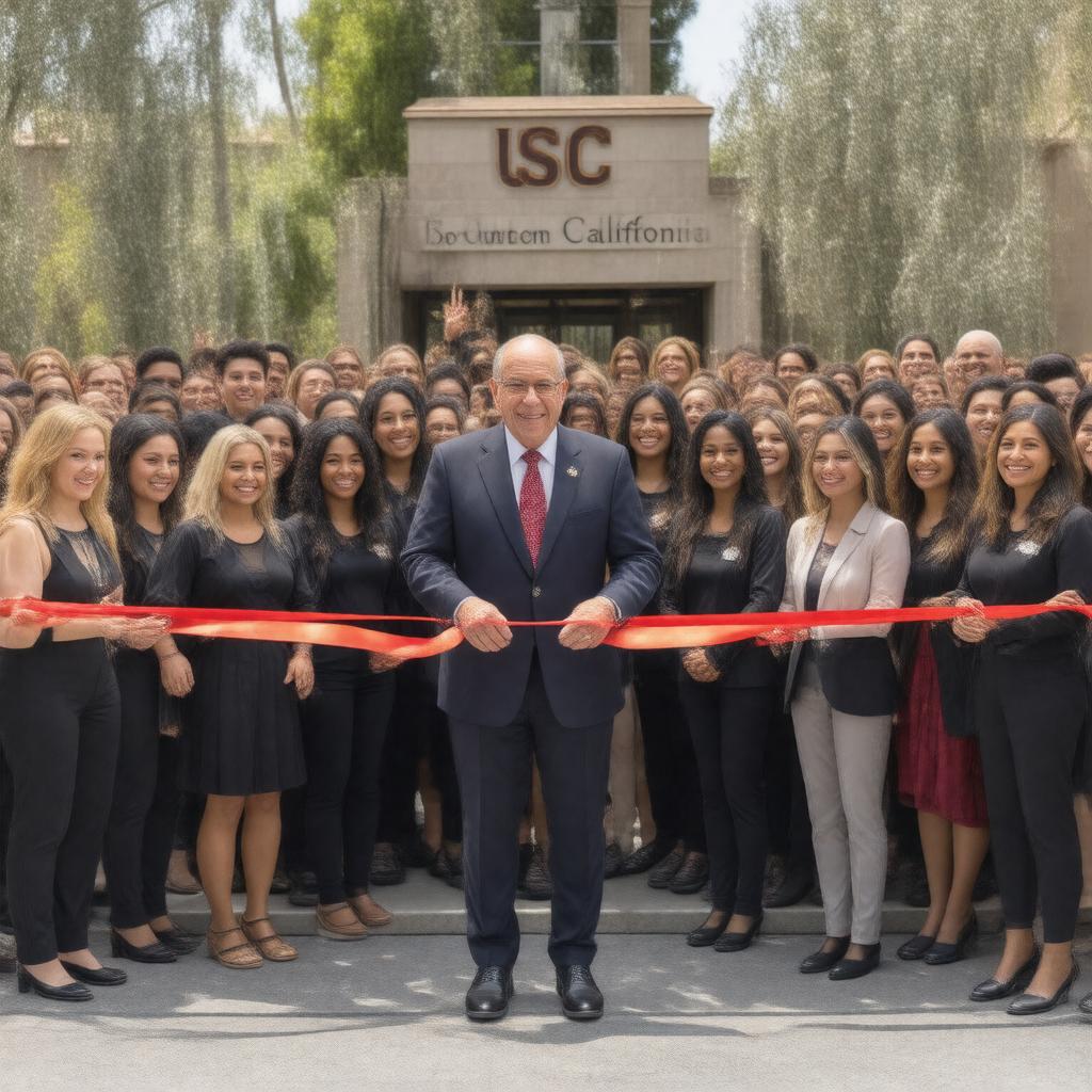 Click to view larger image AI-created image of USC Village opening (2017)