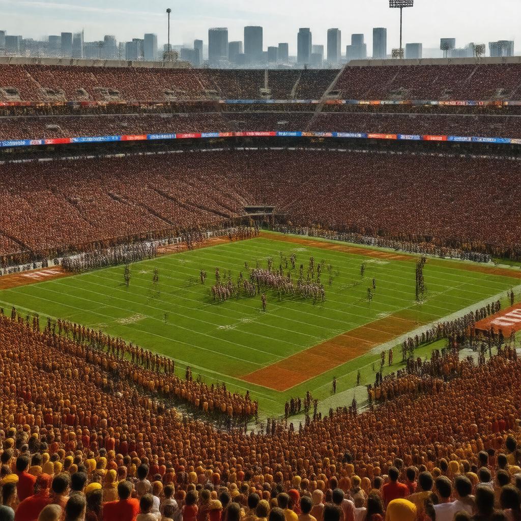 AI-created image of USC vs UCLA