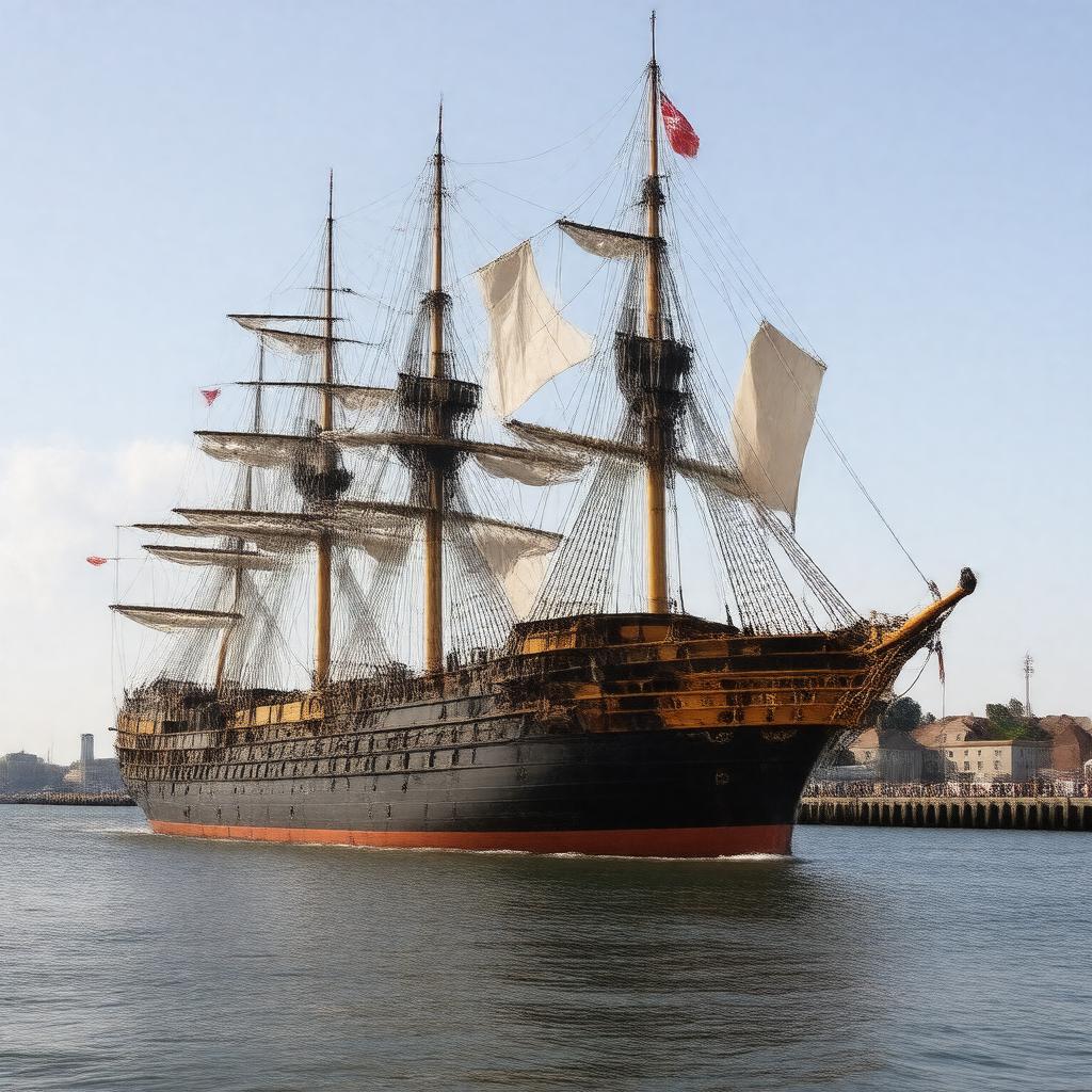 AI-created image of USS Constitution