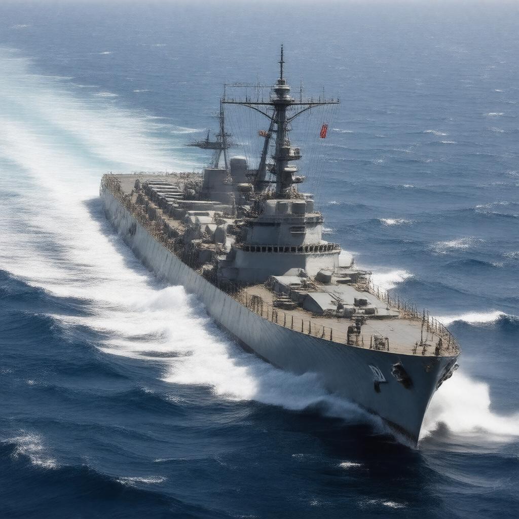 AI-created image of USS Fall River (CA-131)