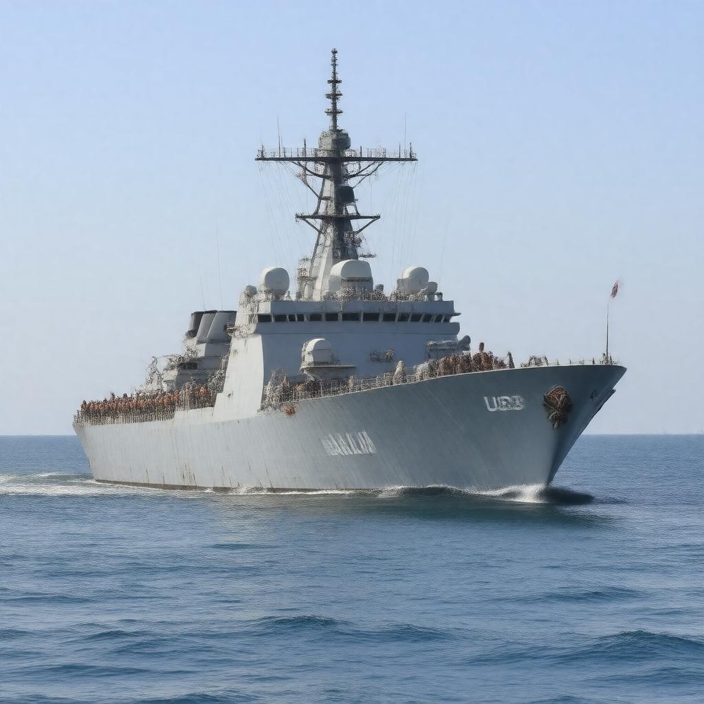 AI-created image of USS Raleigh