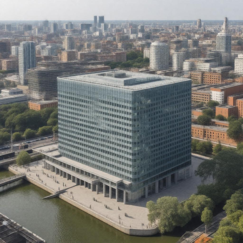 AI-created image of US Embassy (nearby Nine Elms)