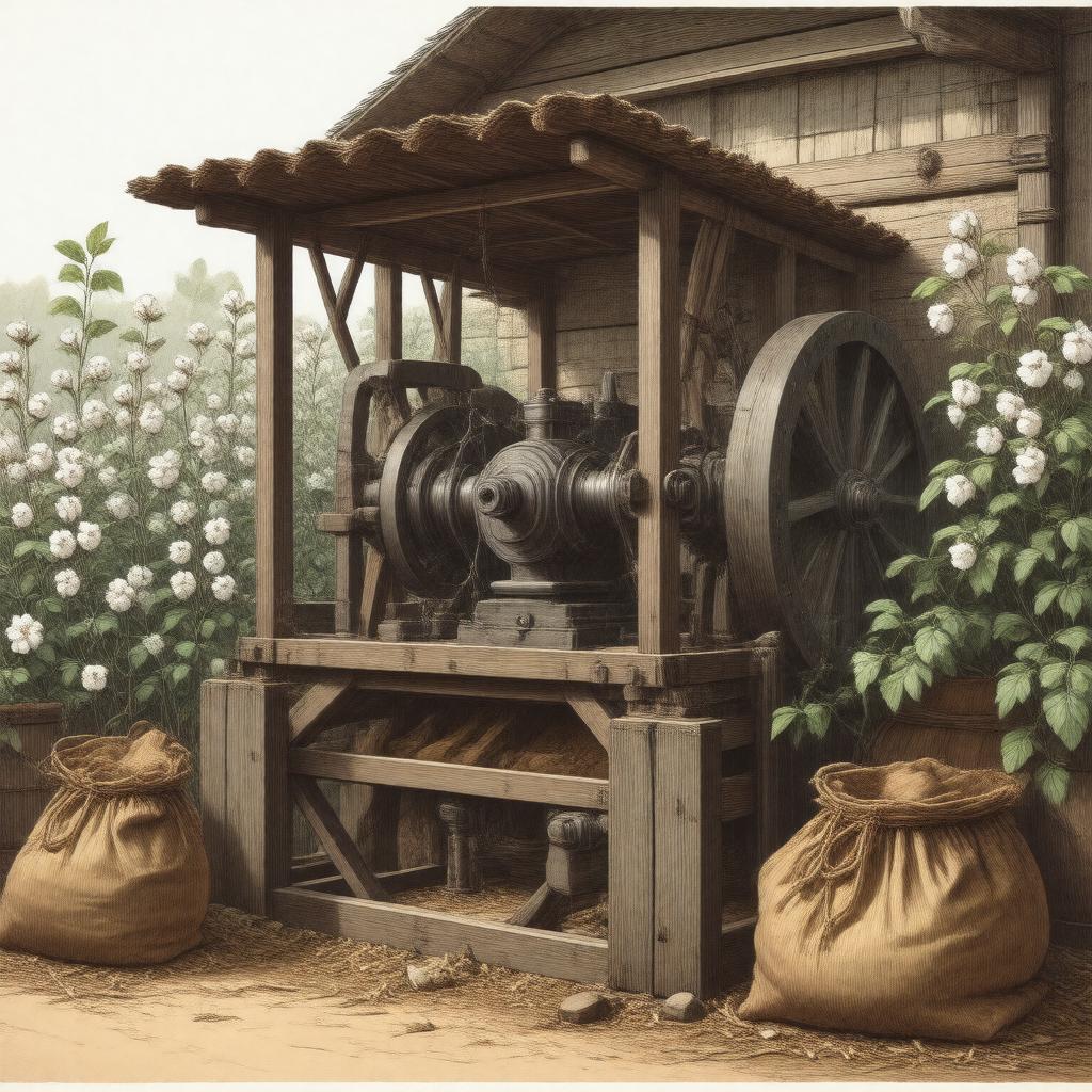AI-created image of US Patent 72X (cotton gin)