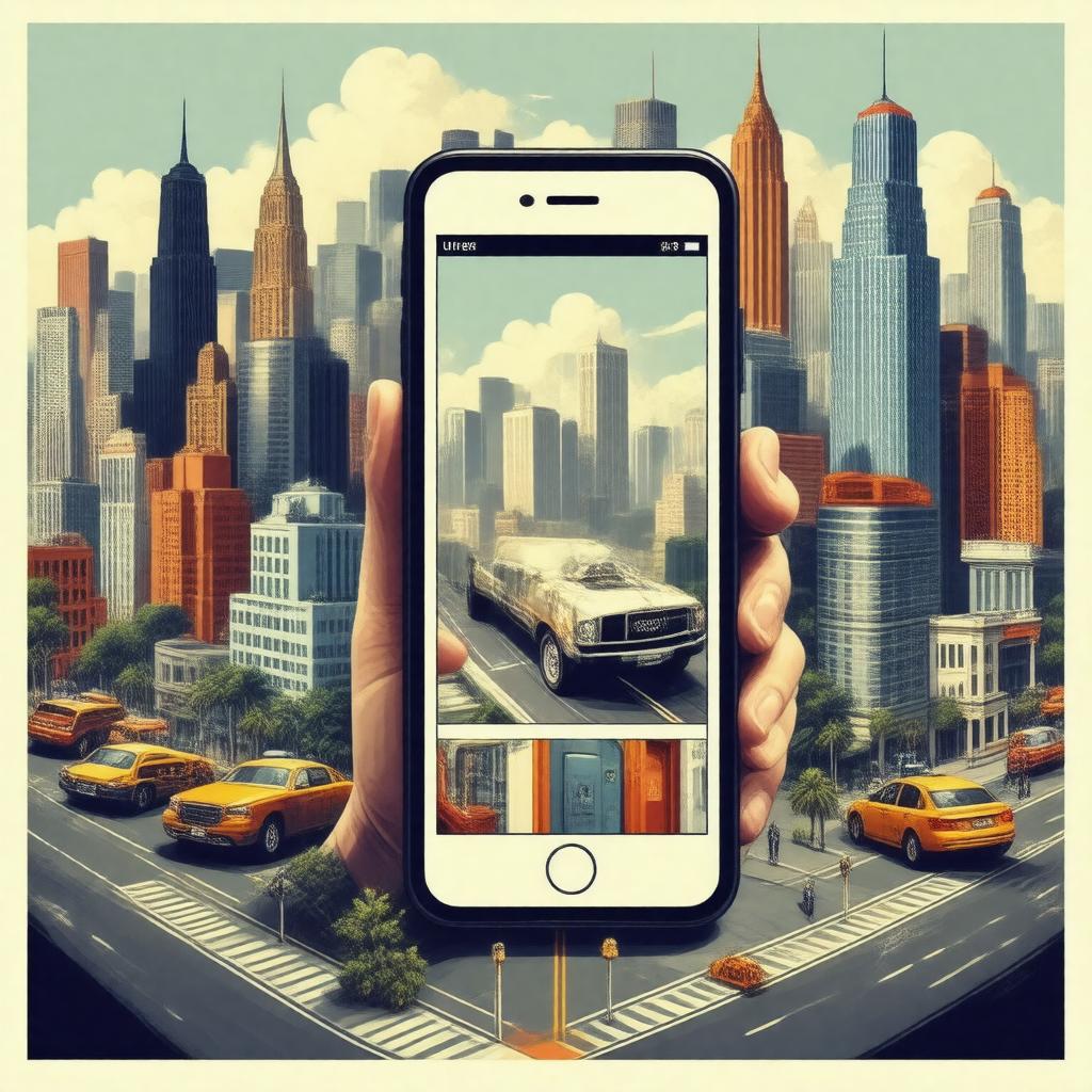AI-created image of Uber (2009–2017)