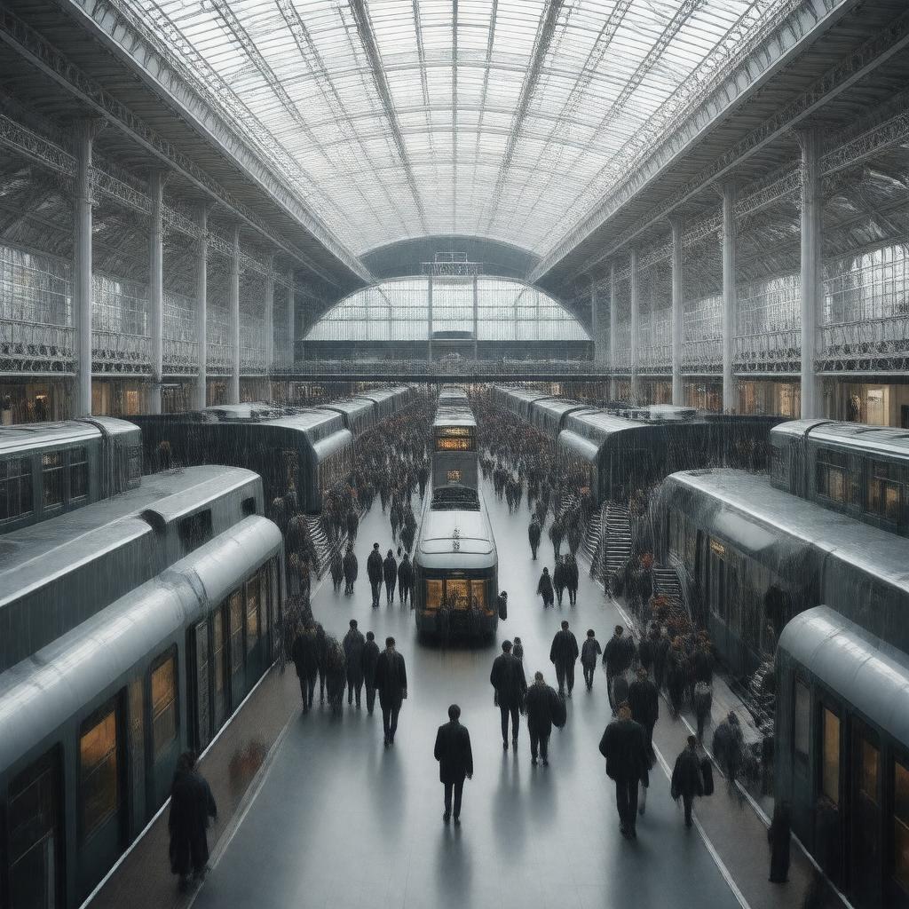 AI-created image of Ueno Station