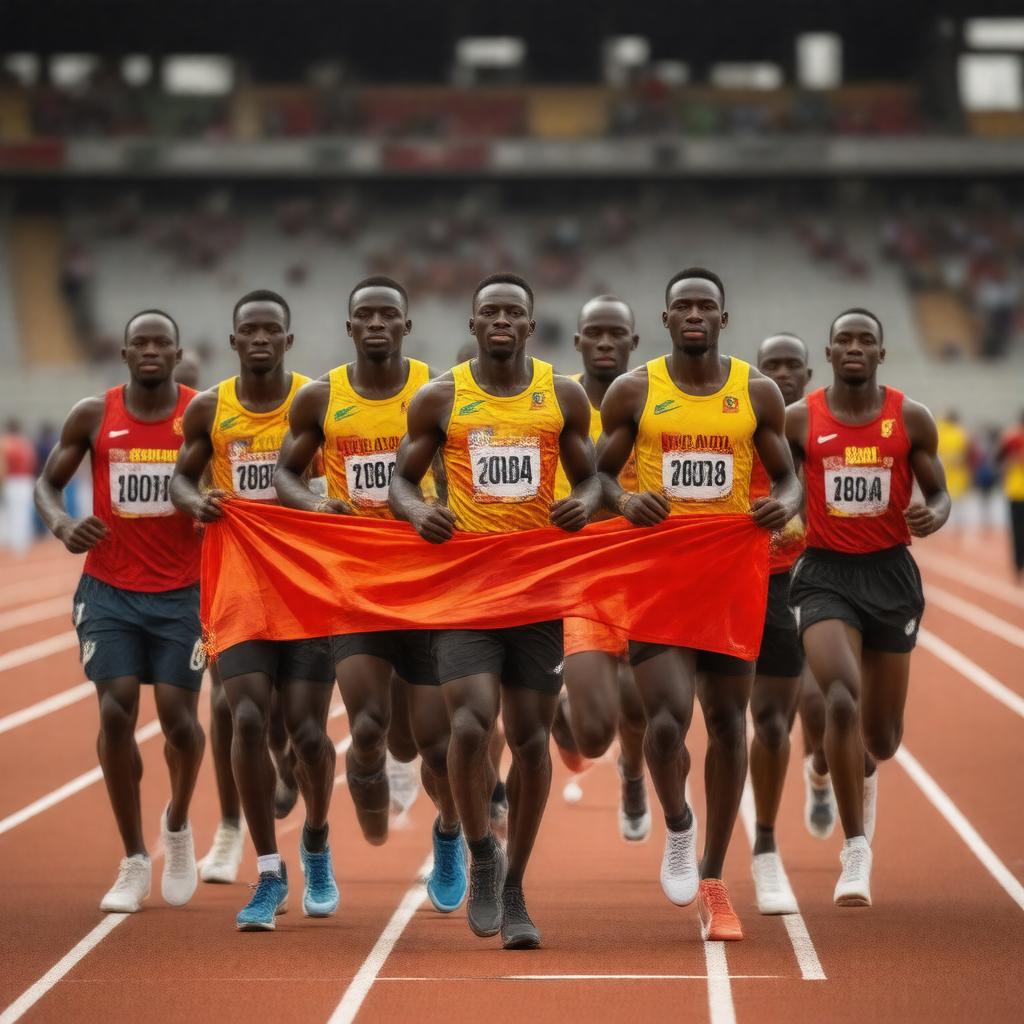AI-created image of Uganda track and field team