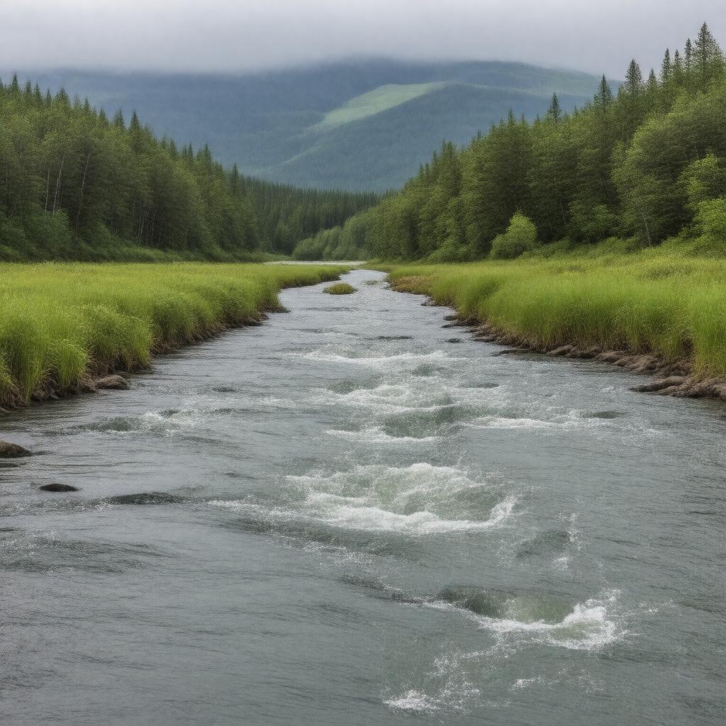 AI-created image of Ugashik River