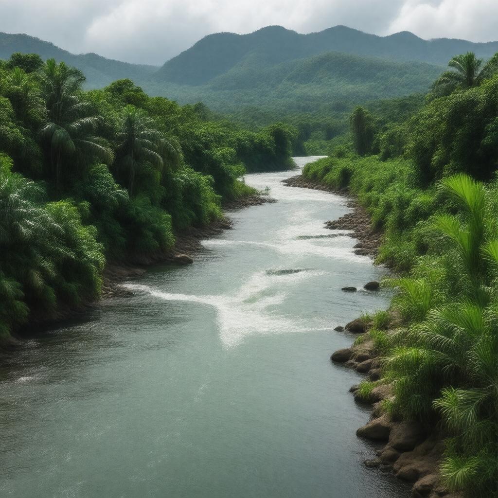 AI-created image of Ulúa River