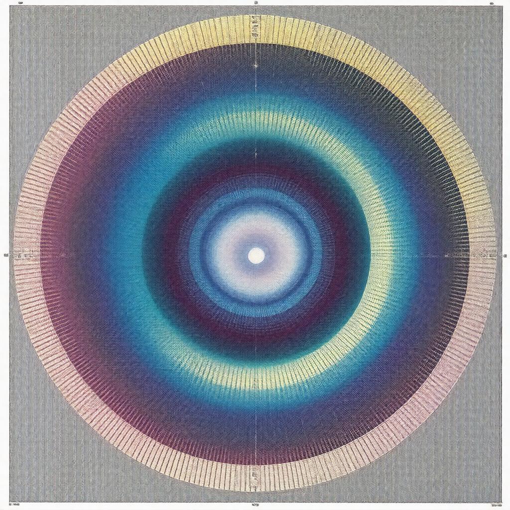 Click to view larger image AI-created image of Ulam spiral