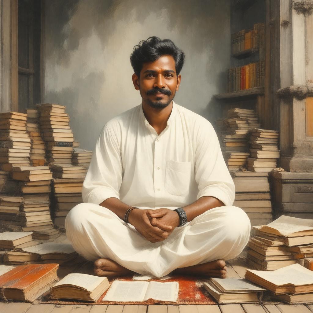 AI-created image of Ulloor S. Parameswara Iyer