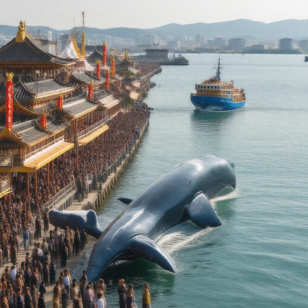 Click to view larger image AI-created image of Ulsan Whale Festival