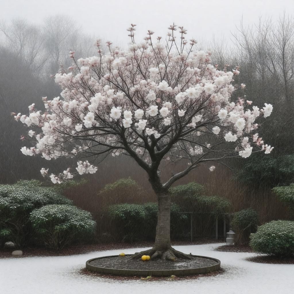 AI-created image of Ume (Japanese apricot)