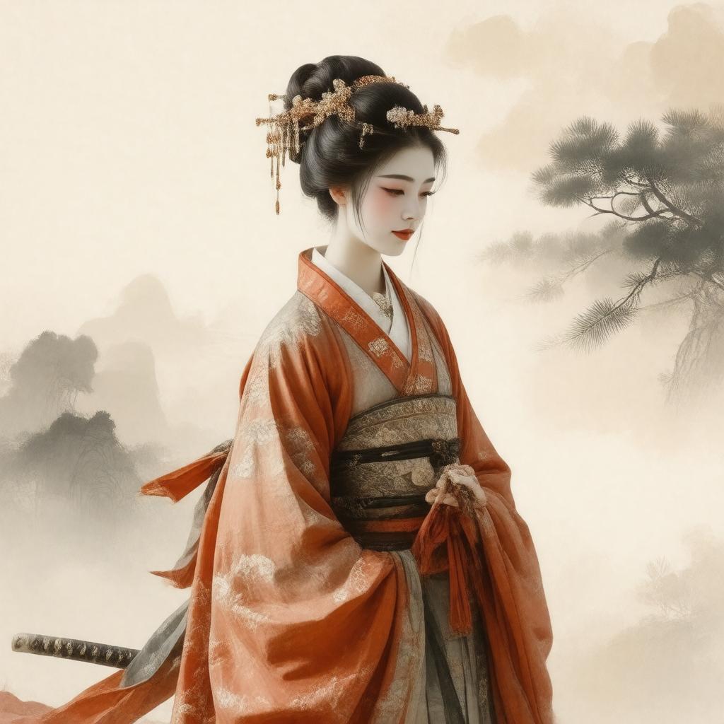 AI-created image of Umegiku-nyo