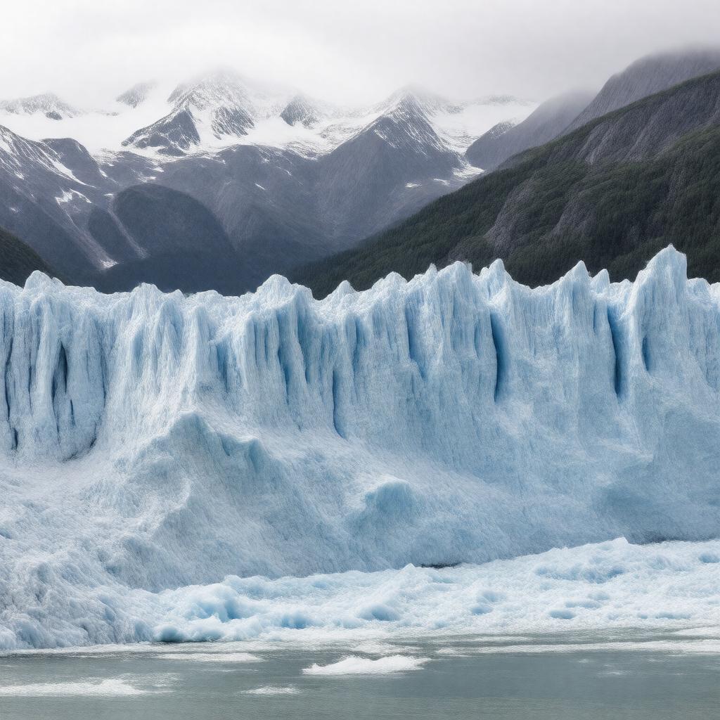 AI-created image of Unakwik Glacier