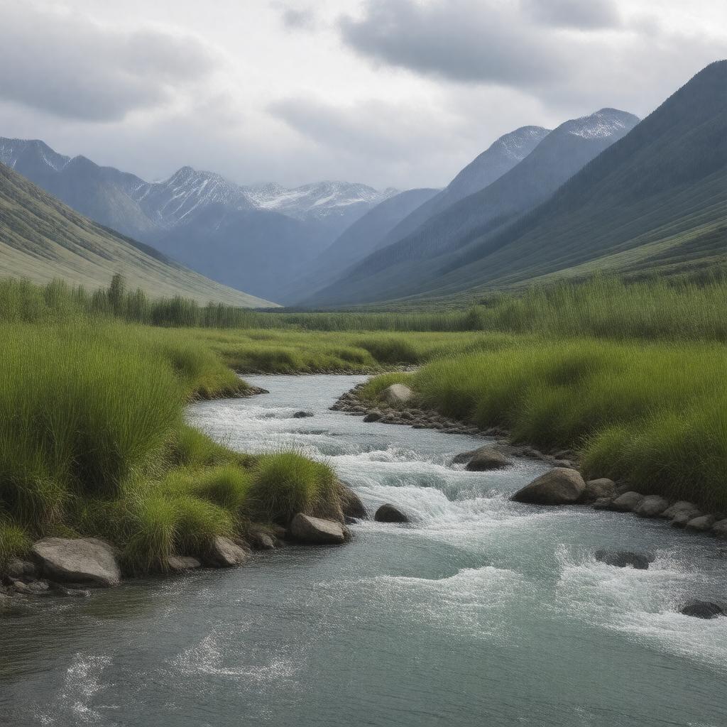 AI-created image of Unalakleet River