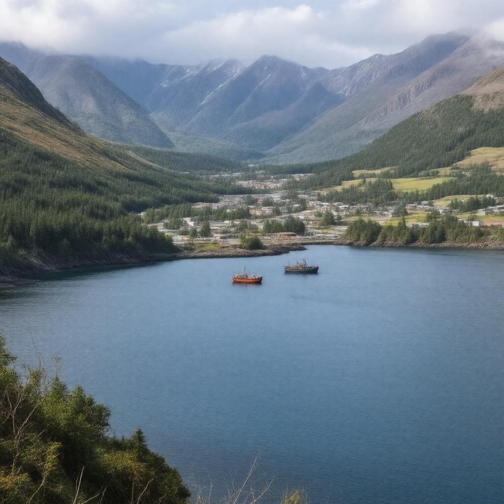 AI-created image of Unalaska Bay