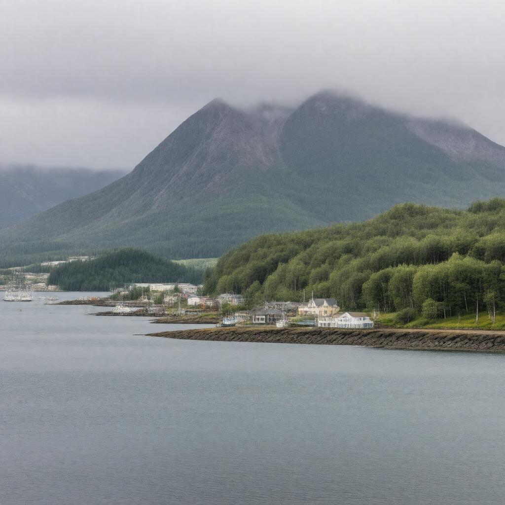 AI-created image of Unalaska Island