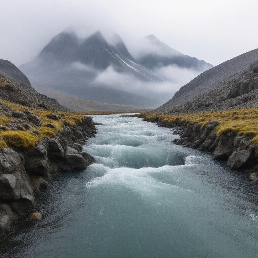 AI-created image of Unimak River