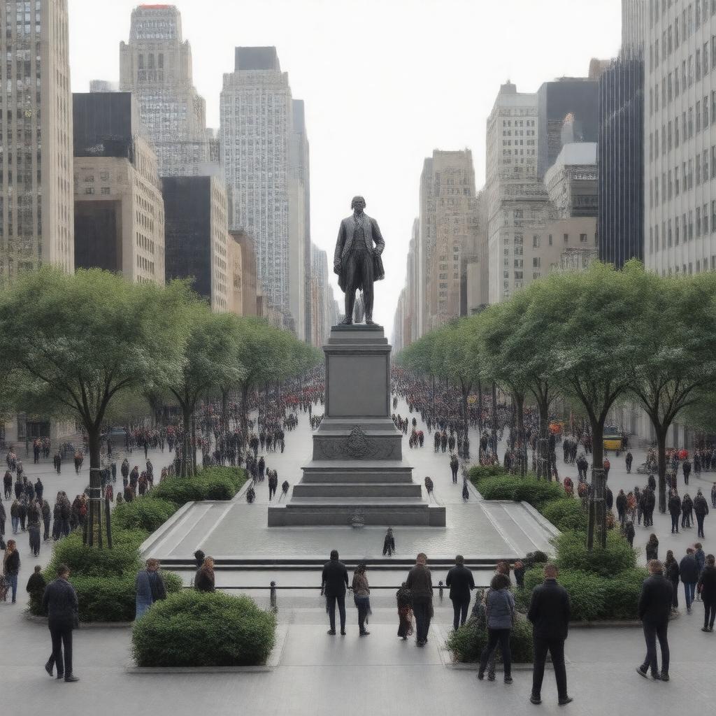 AI-created image of Union Square, New York City