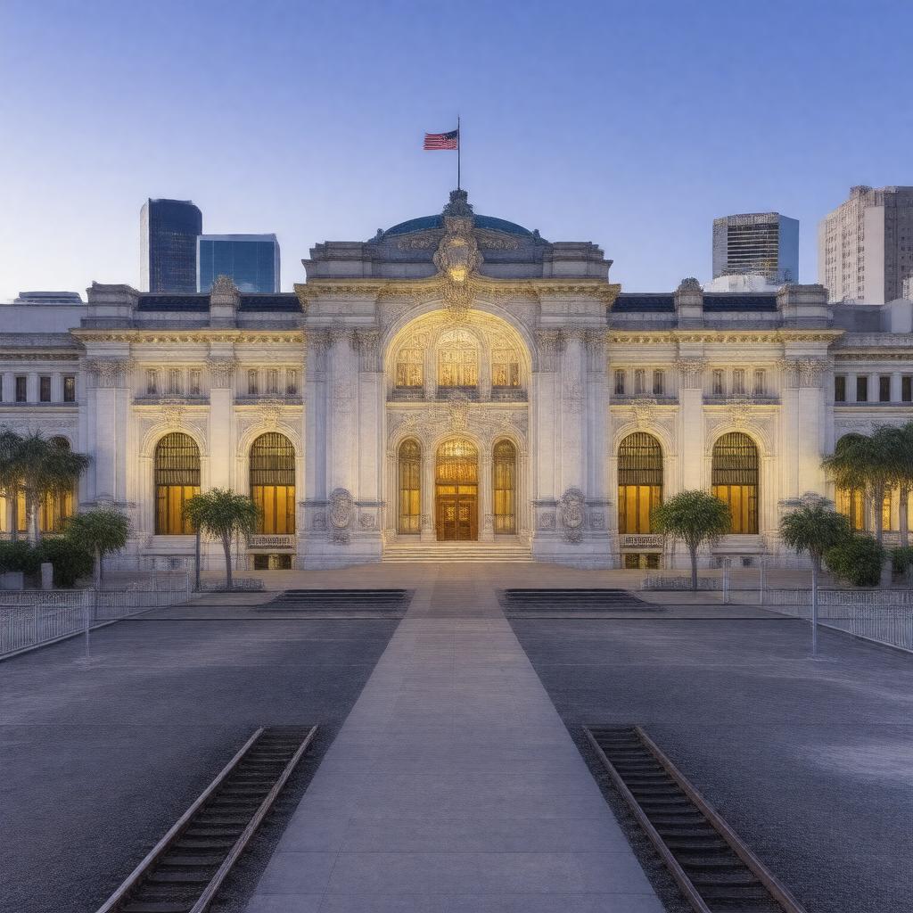 AI-created image of Union Station (Los Angeles)