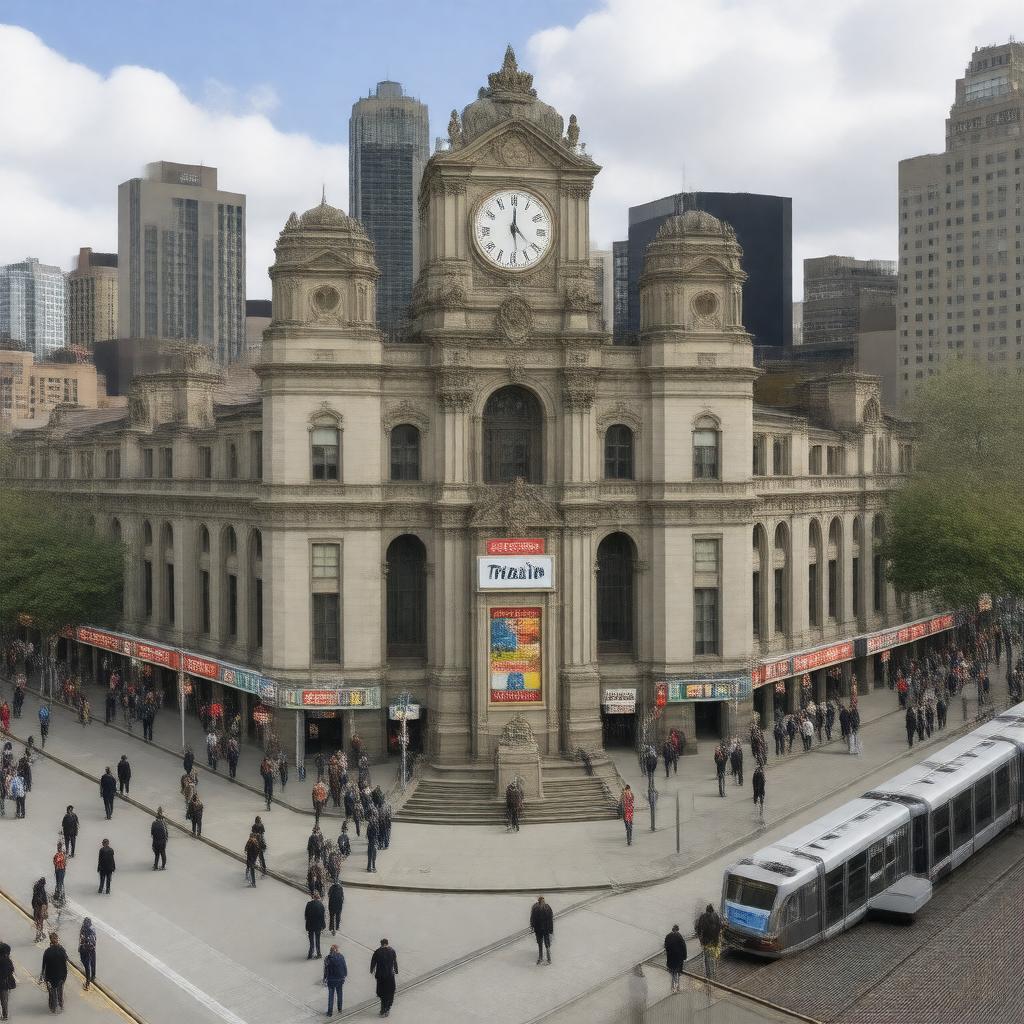 AI-created image of Union Station (Portland, Oregon)