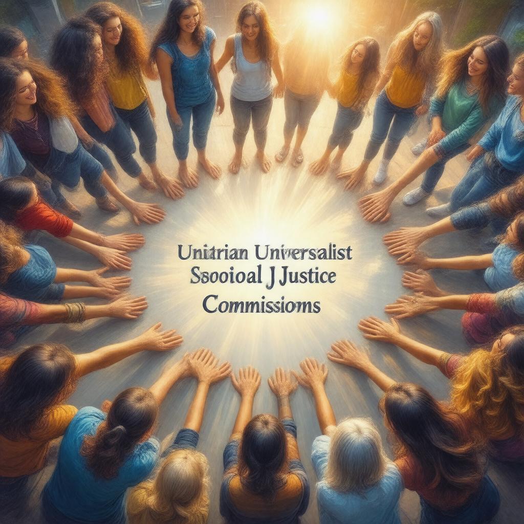 Click to view larger image AI-created image of Unitarian Universalist Association of Social Justice Commissions