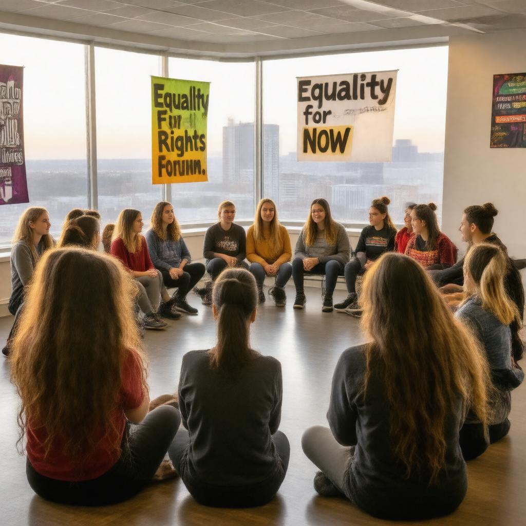 Click to view larger image AI-created image of Unitarian Universalist Association of Social Justice Forums