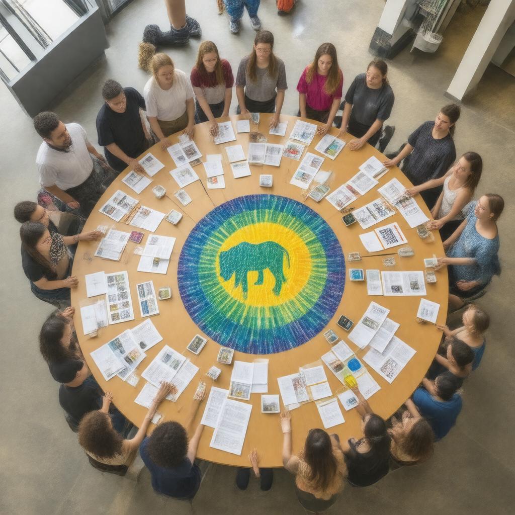 Click to view larger image AI-created image of Unitarian Universalist Association of Social Justice Networks