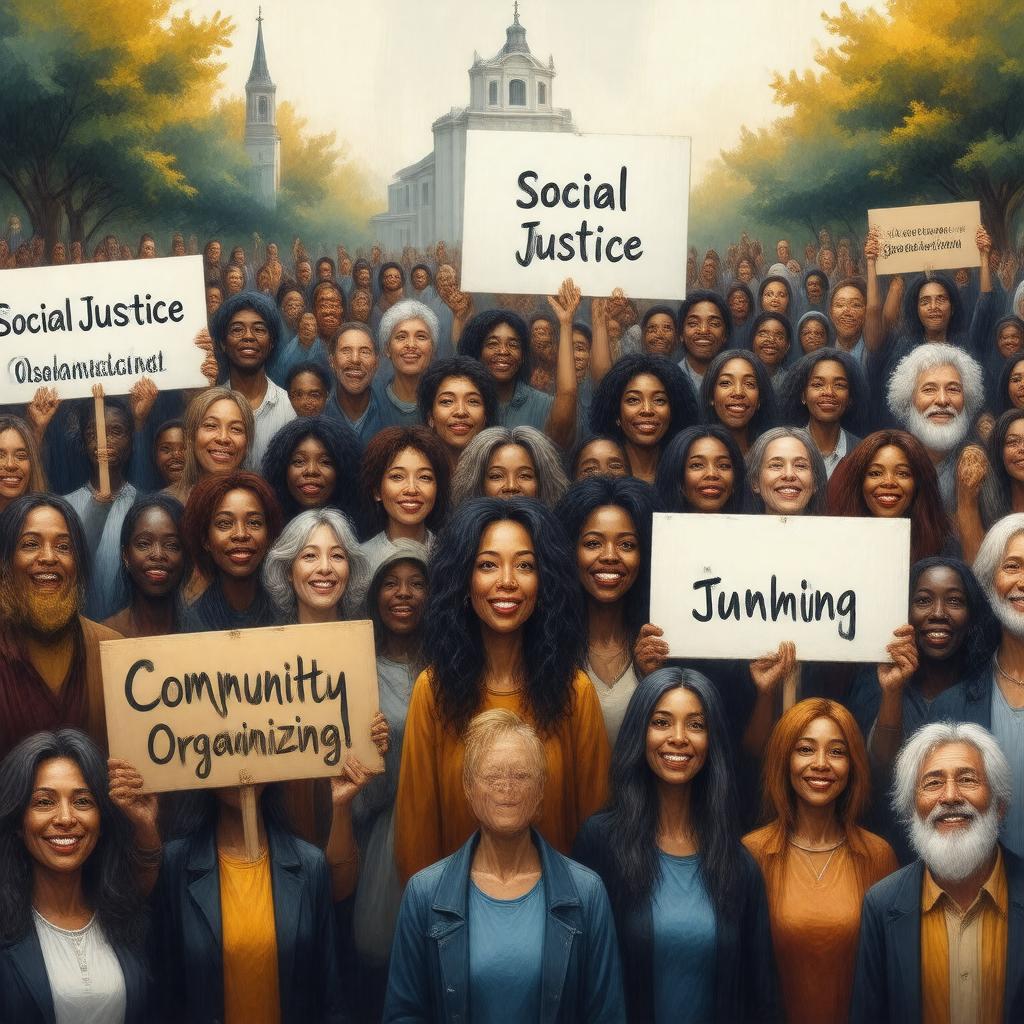 AI-created image of Unitarian Universalist Association of Social Justice Organizing