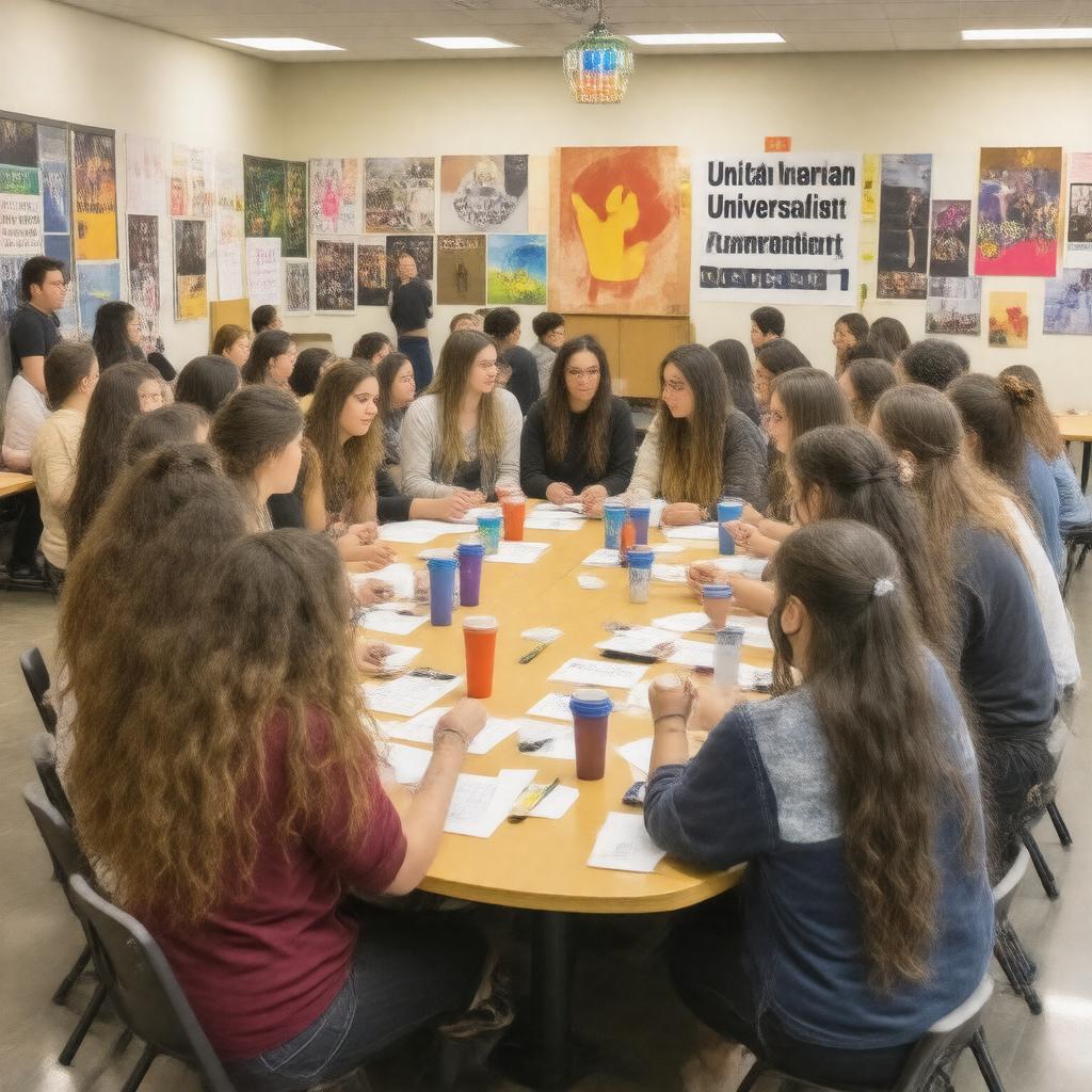 Click to view larger image AI-created image of Unitarian Universalist Association of Social Justice Projects