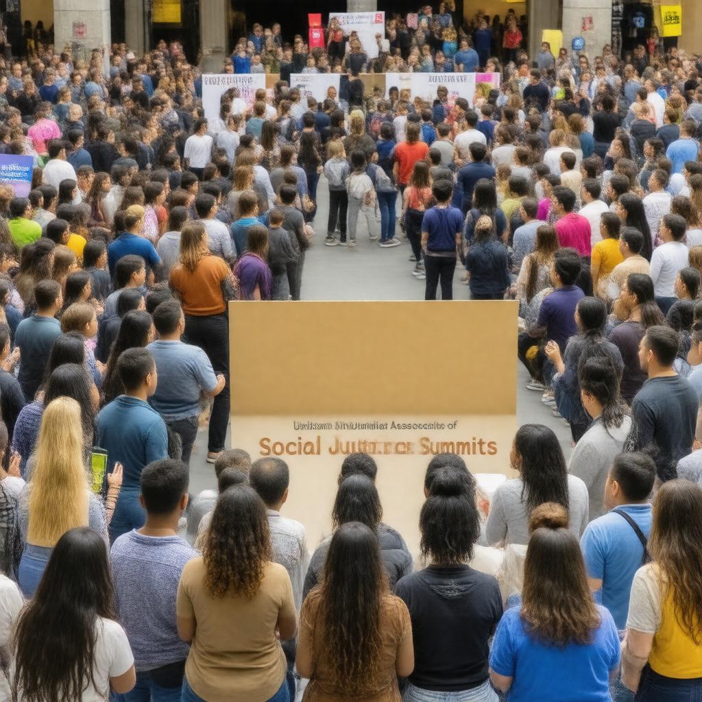 Click to view larger image AI-created image of Unitarian Universalist Association of Social Justice Summits