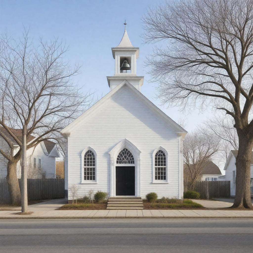 AI-created image of Unitarian Universalist Meeting House