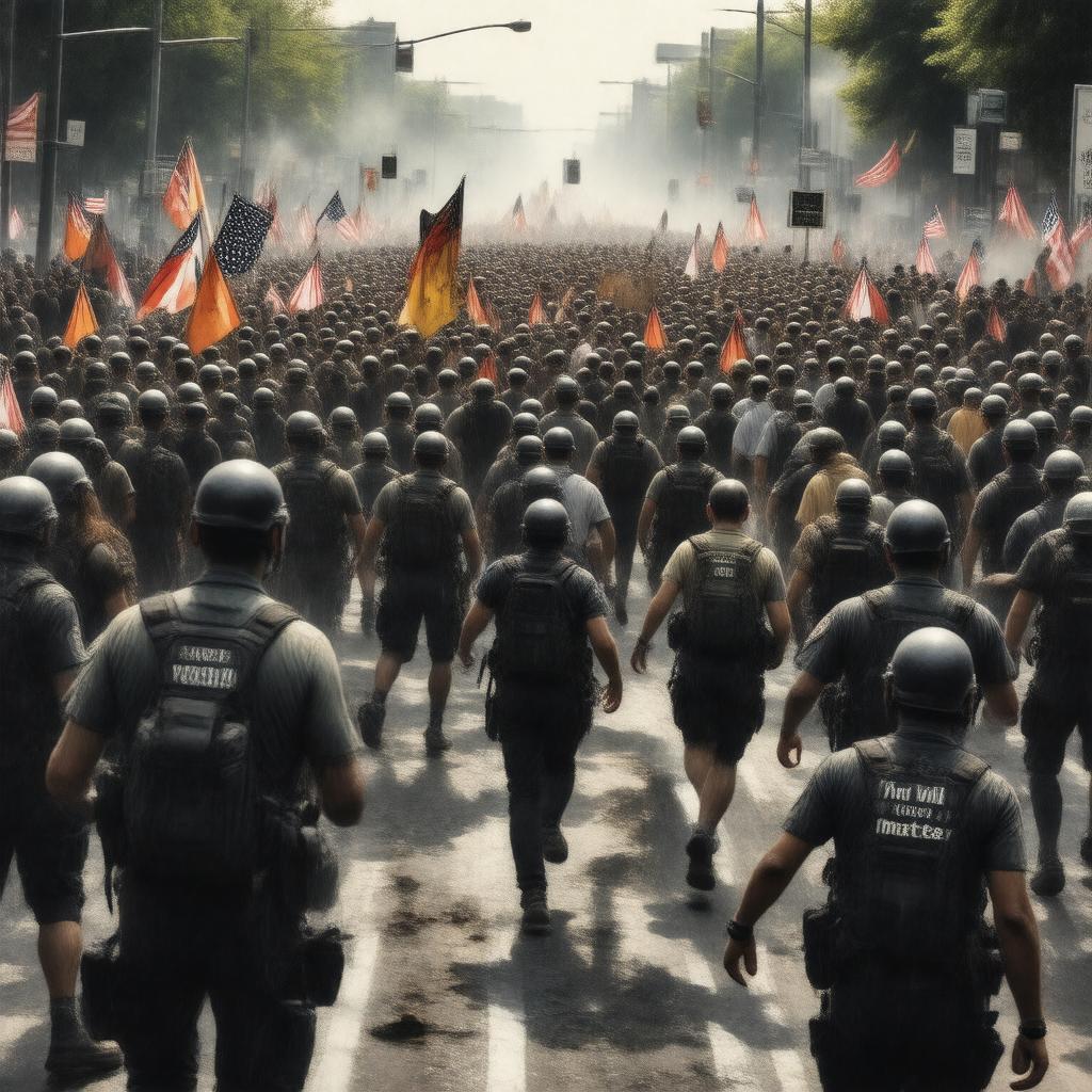 AI-created image of Unite the Right rally (2017)