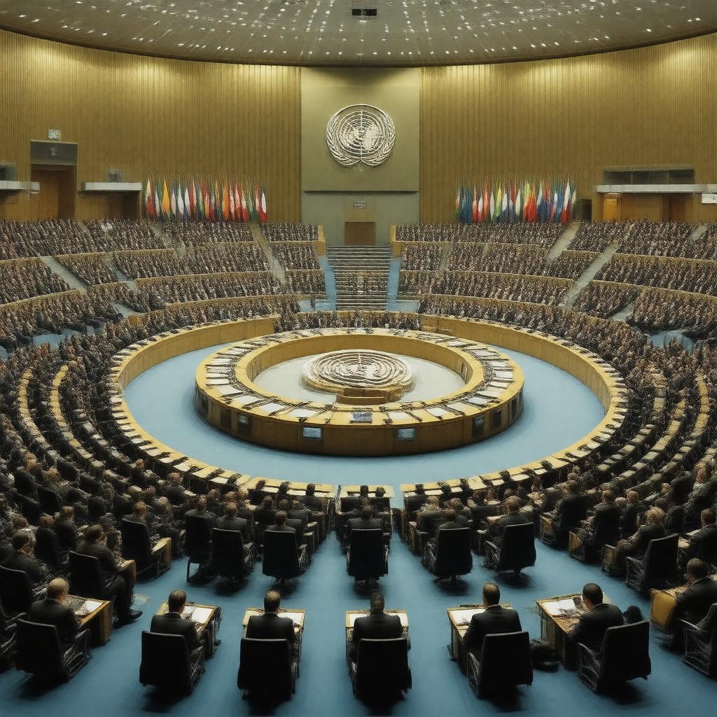 AI-created image of United Nations General Assembly