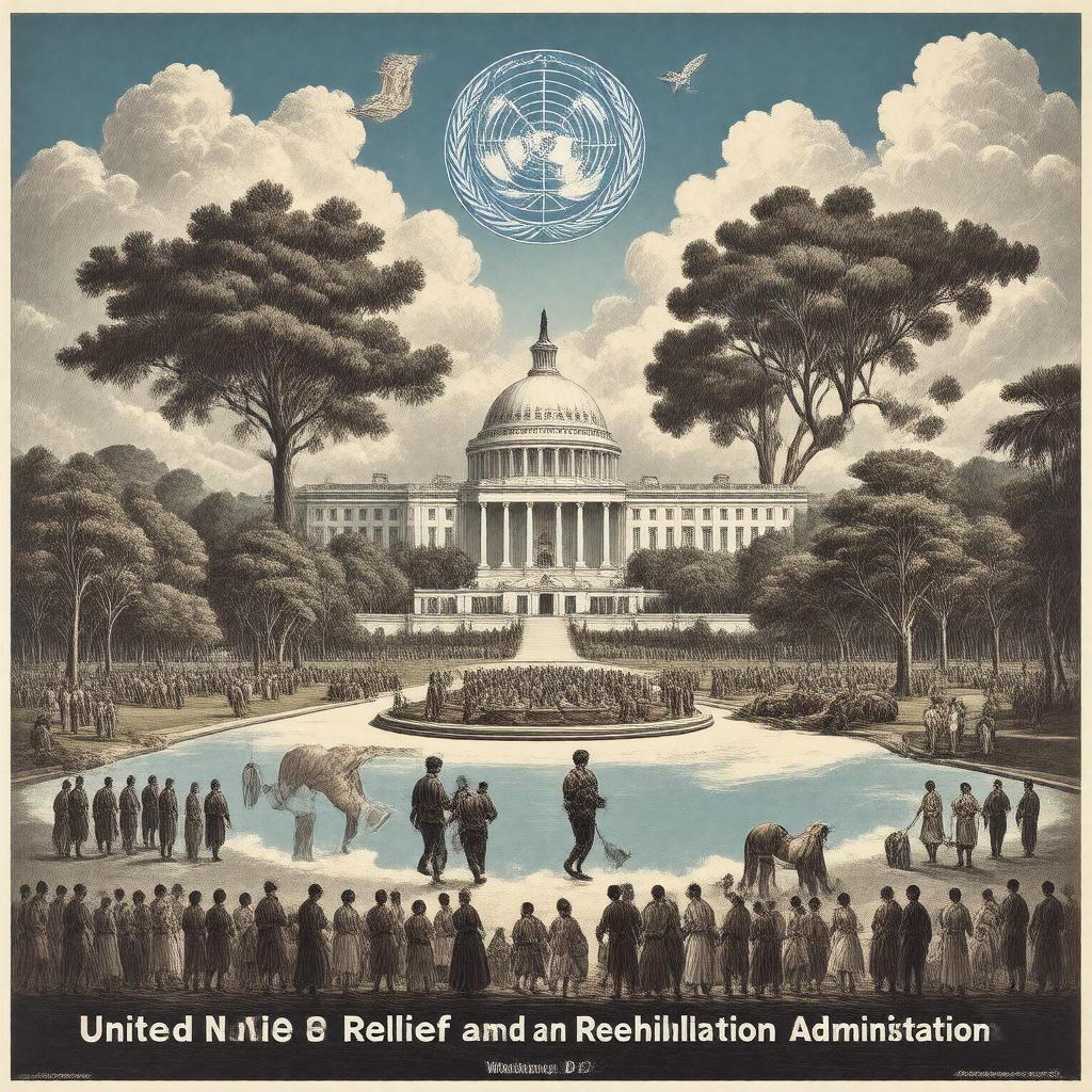 Click to view larger image AI-created image of United Nations Relief and Rehabilitation Administration