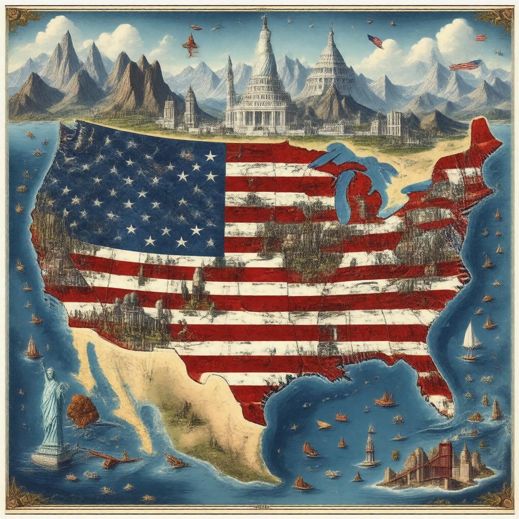 AI-created image of United States