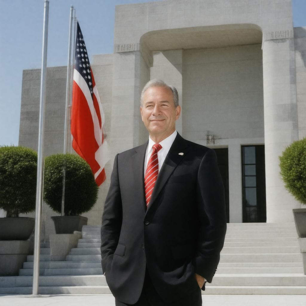 AI-created image of United States Ambassador to Albania