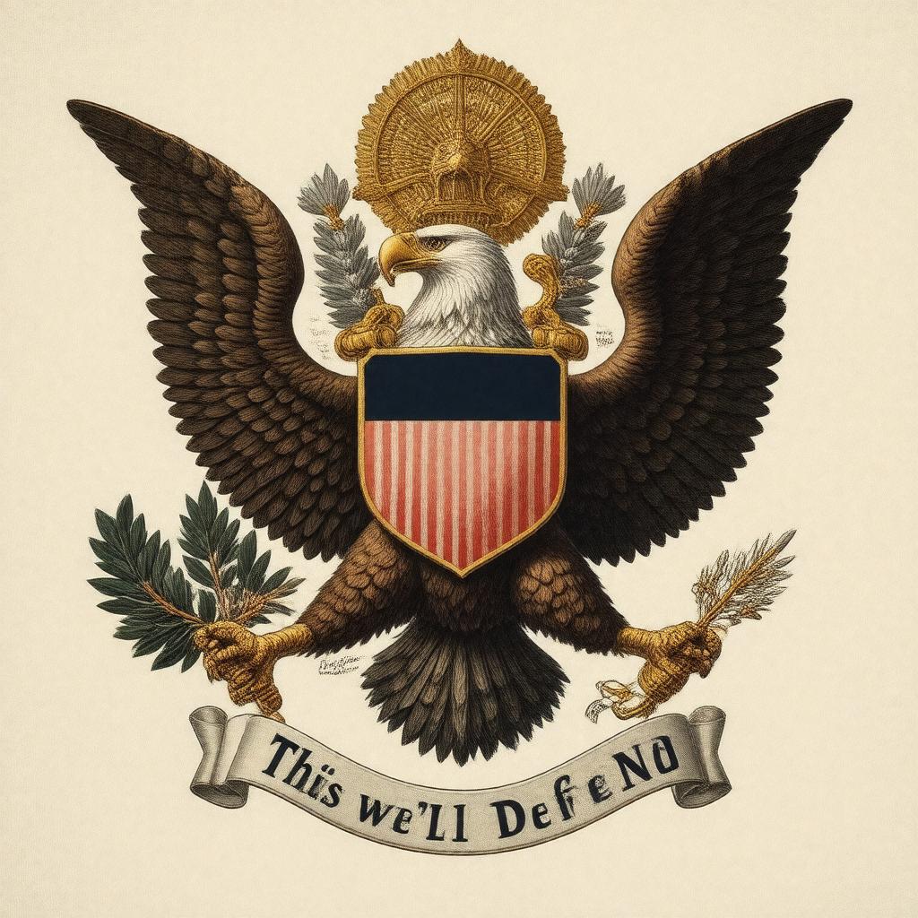 Click to view larger image AI-created image of United States Army emblem
