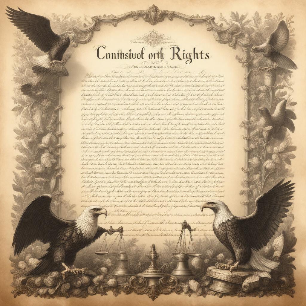 AI-created image of United States Bill of Rights