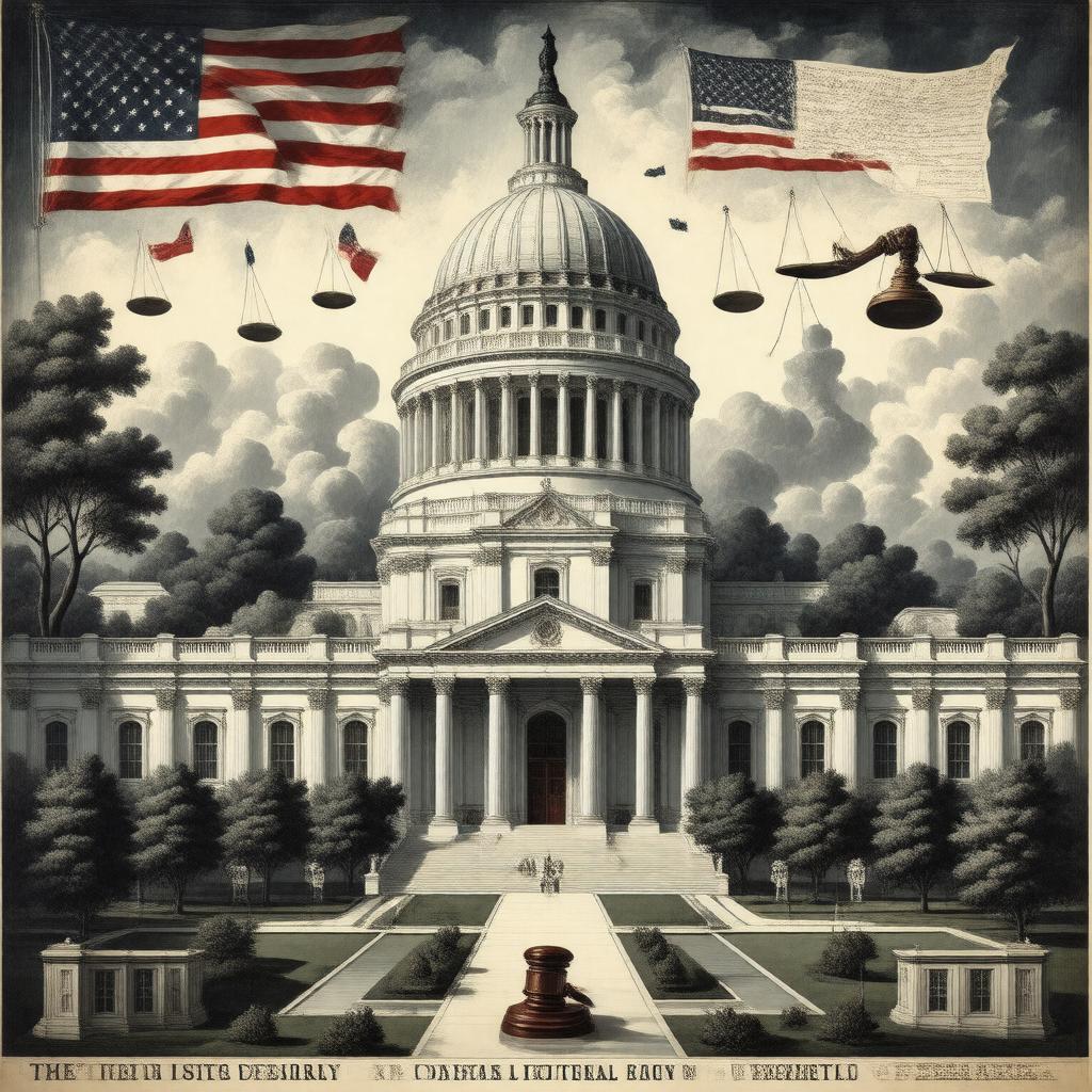 AI-created image of United States federal judiciary