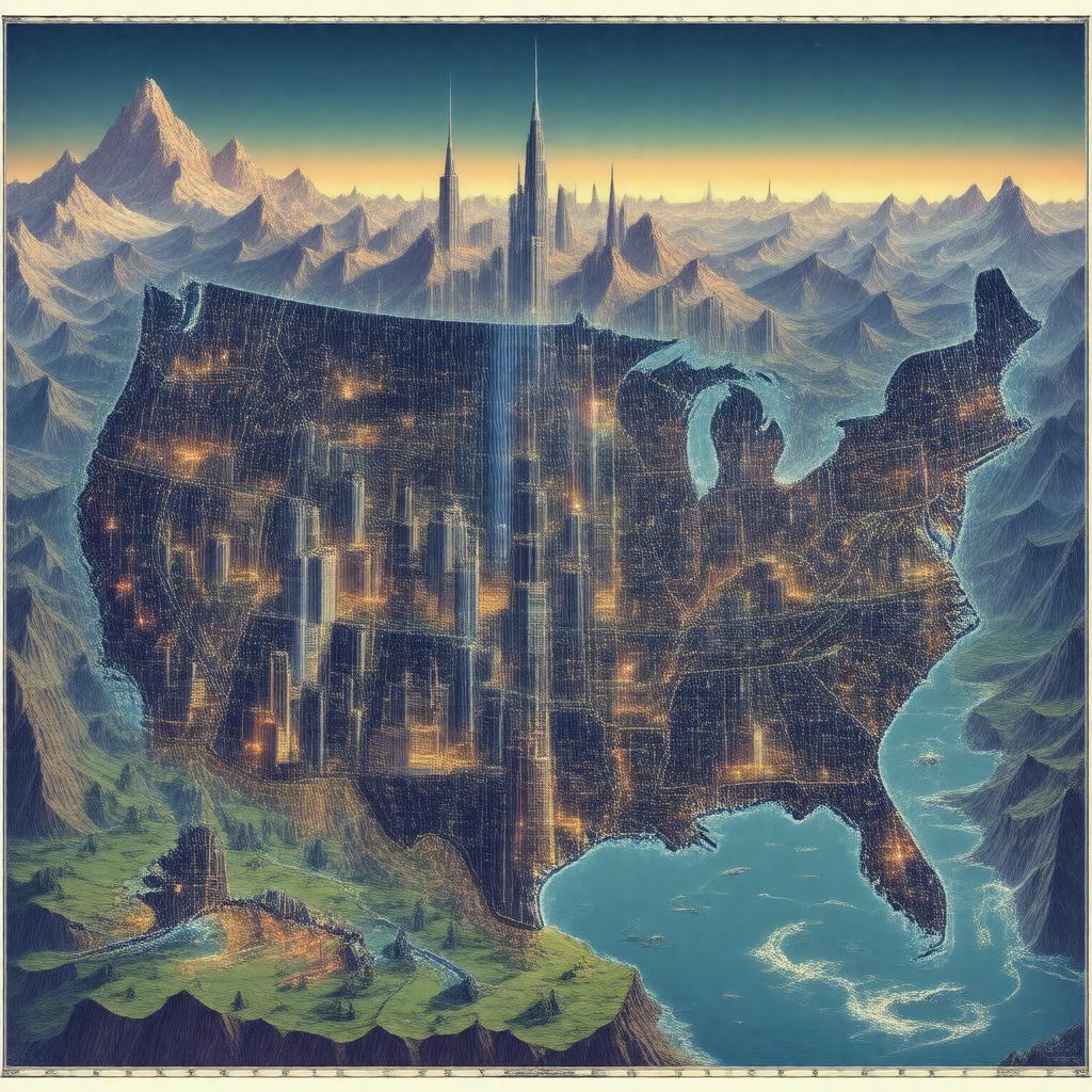 AI-created image of United States (fictional)