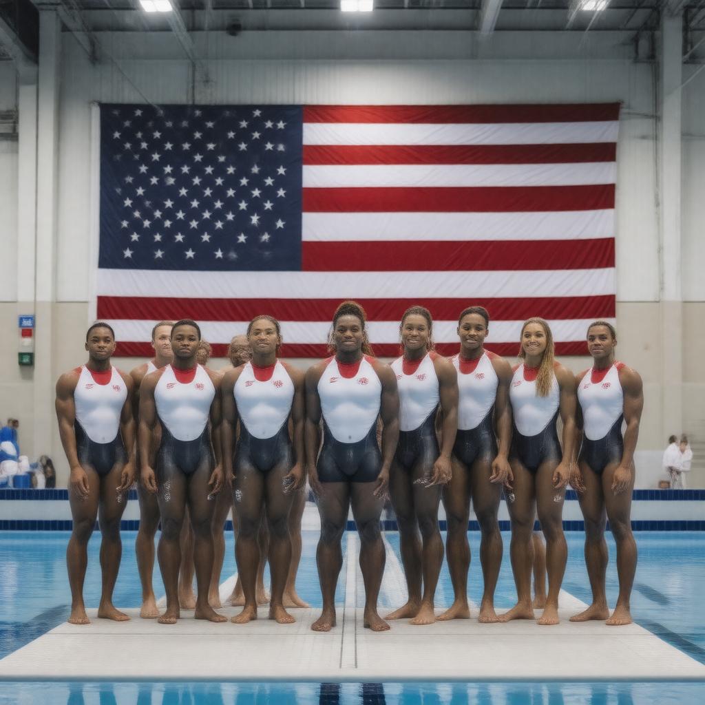 AI-created image of United States national diving team